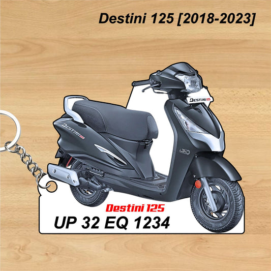 Destini 125 [2018-2023] - Personalized Hero Keychain - Wood, Acrylic, Metal Printed