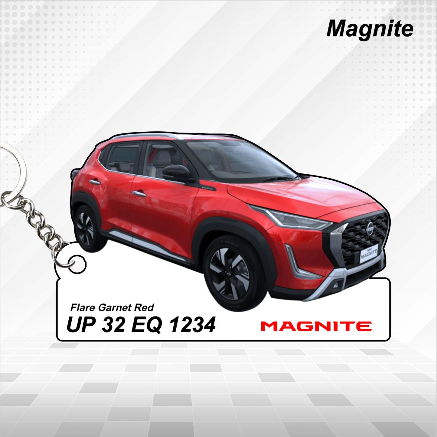 Magnite - Personalized Nissan Car Keychain - Wood, Acrylic, Metal Printed