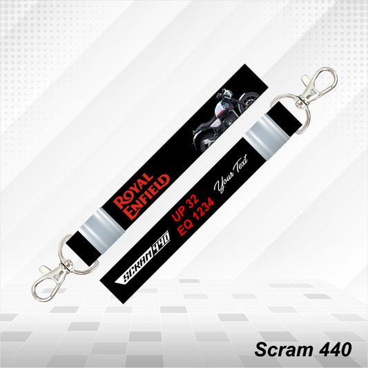 Scram 440 - Personalized Royal Enfield Keychain - Wood, Acrylic, Metal Printed