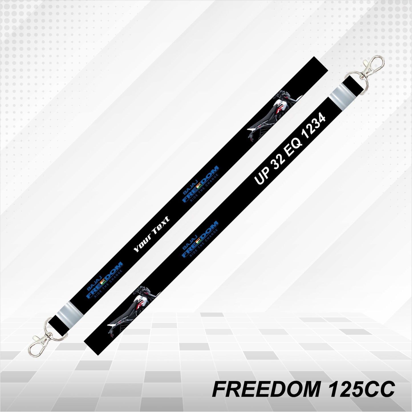 Freedom 125cc - Personalized Printed Lanyard keychain Holder Multicolored (20mm)