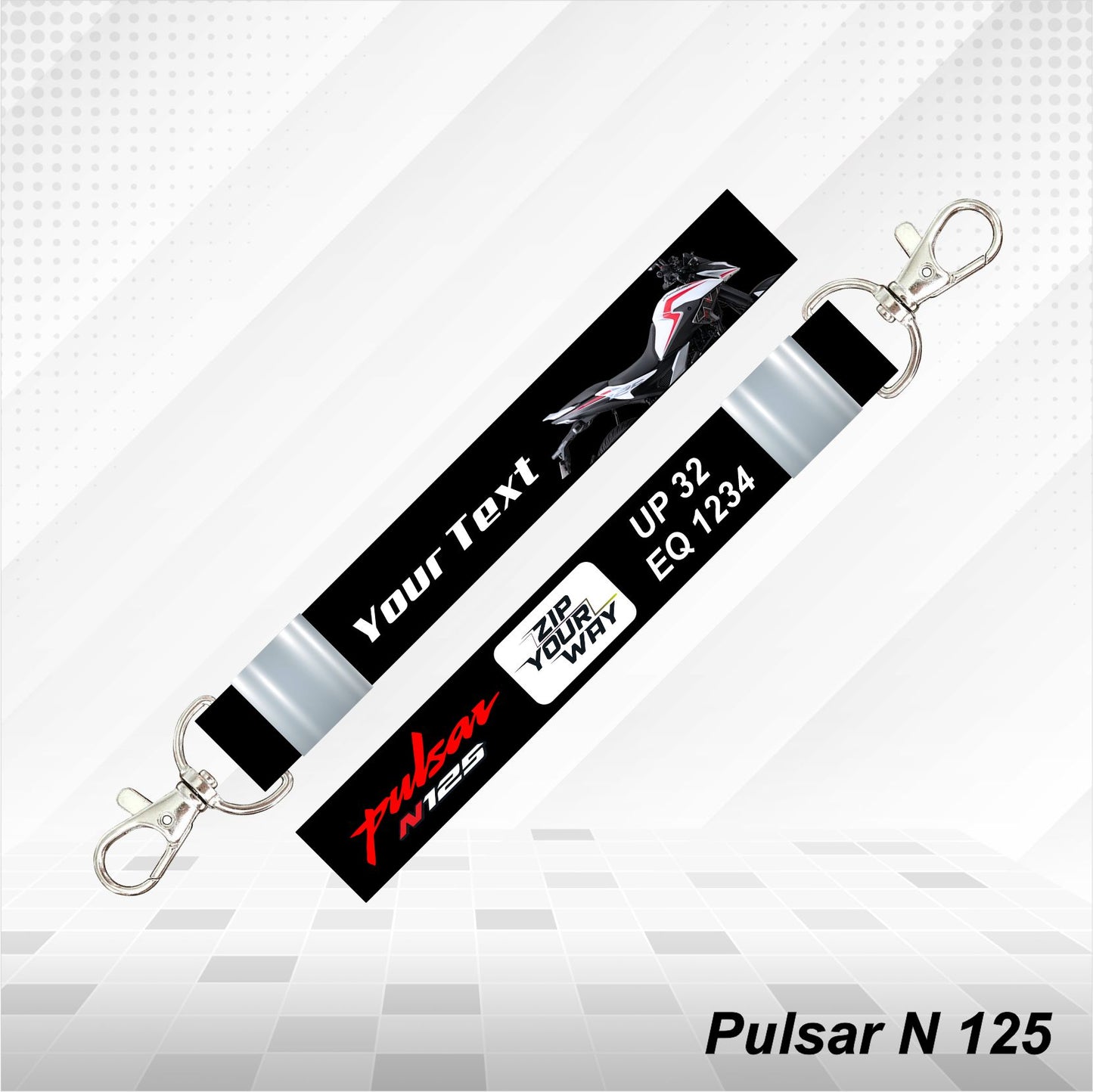 Pulsar N125 - Personalized Bajaj Keychain - Wood, Acrylic, Metal Printed