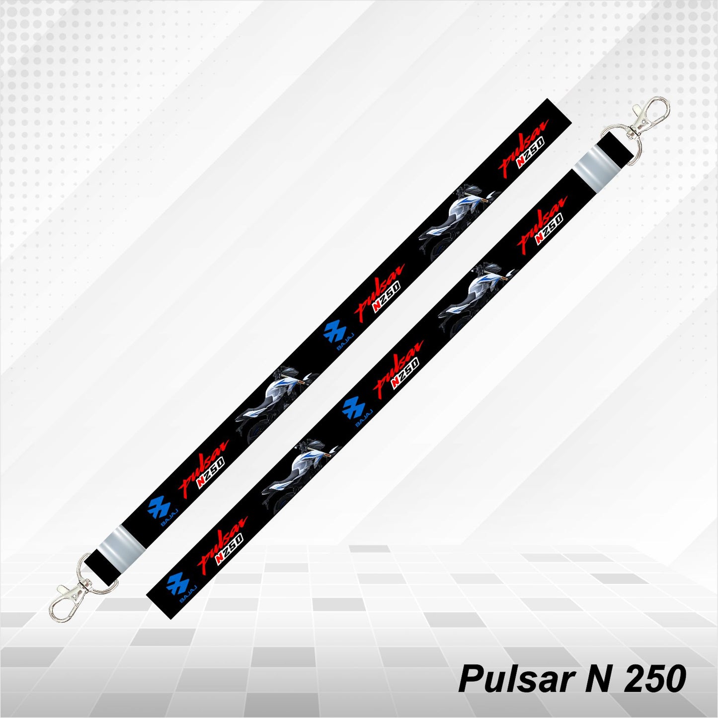 Pulsar N 250 - Personalized Printed Lanyard keychain Holder Multicolored (20mm)