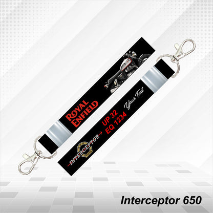 Interceptor 650 - Personalized Royal Enfield Printed Lanyard Keychain