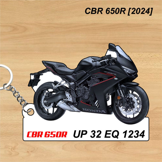 CBR 650R [2024] - Personalized Honda Keychain - Wood, Acrylic, Metal Printed