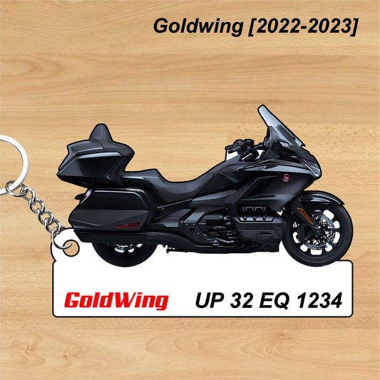 Goldwing [2022-2023] - Personalized Honda Keychain - Wood, Acrylic, Metal Printed