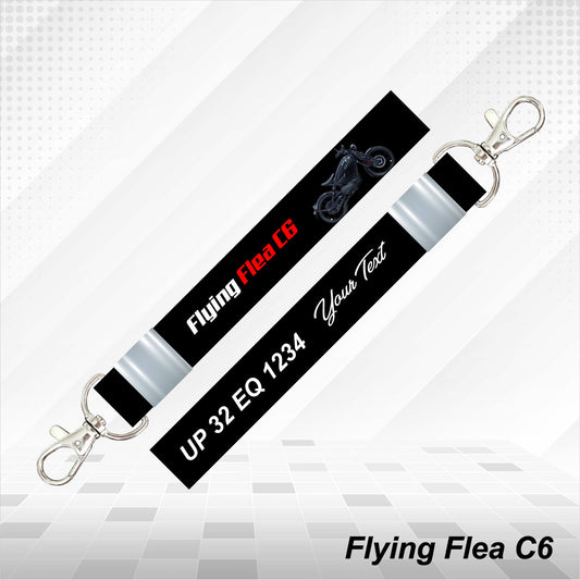 Flying Flea C6 - Personalized Royal Enfield Printed Lanyard Keychain
