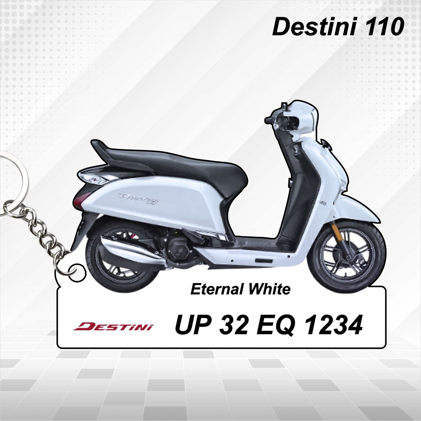 Destini 110 - Personalized Hero Keychain - Wood, Acrylic, Metal Printed