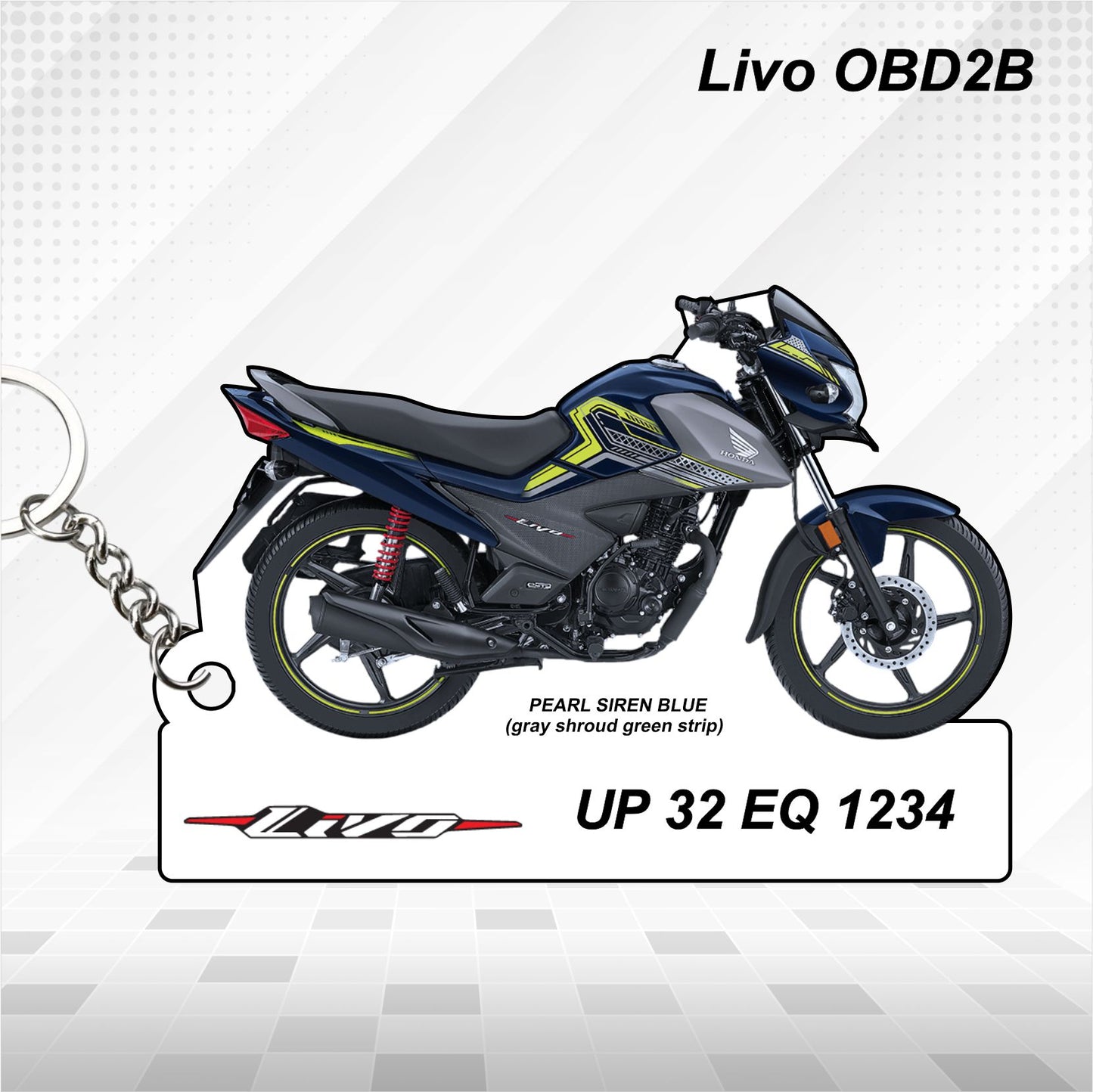 Livo OBD2B - Personalized Honda Keychain - Wood, Acrylic, Metal Printed