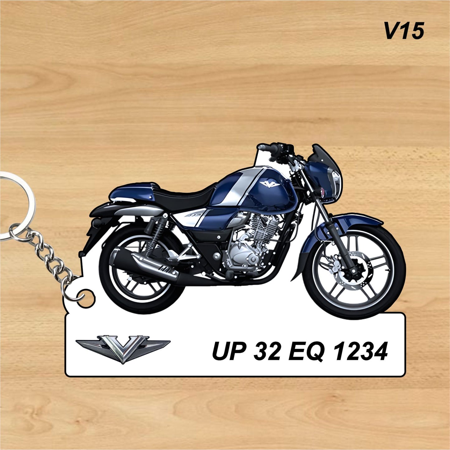 V15 - Personalized Bajaj Printed Keychain or Lanyard