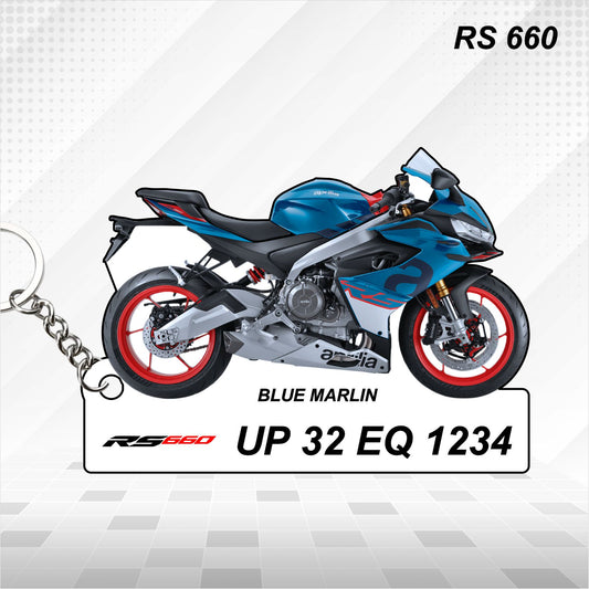 RS 660 - Personalized Aprilia Keychain - Wood, Acrylic, Metal Printed, Lanyard