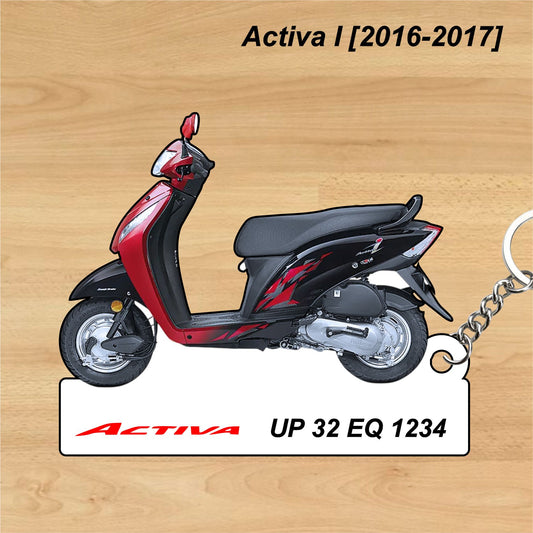 Activa i [2016-2017] - Personalized Honda Keychain - Wood, Acrylic, Metal Printed