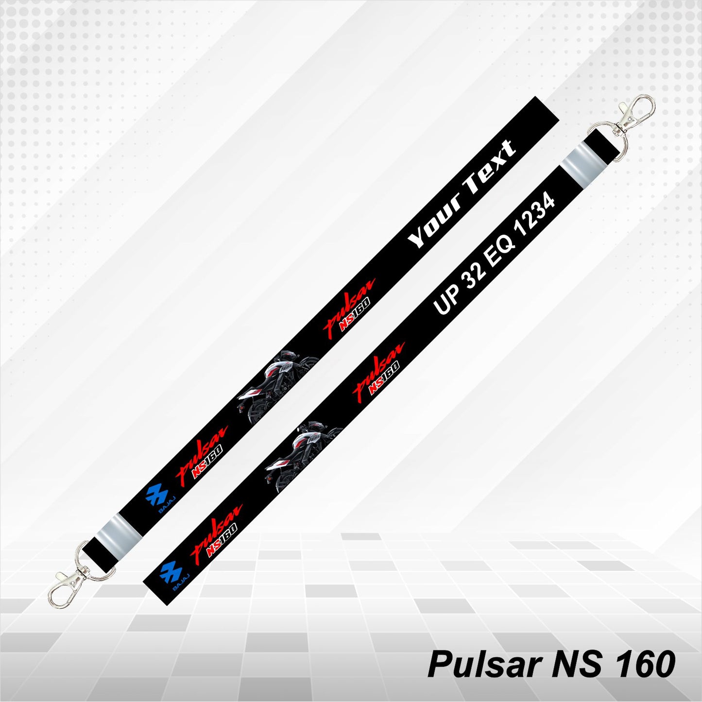 Pulsar NS 160 - Personalized Printed Lanyard keychain Holder Multicolored (20mm)