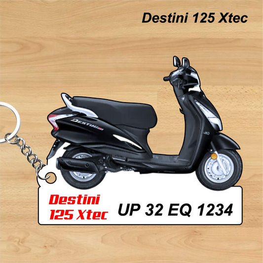 Destini 125 Xtec - Personalized Hero Keychain - Wood, Acrylic, Metal Printed