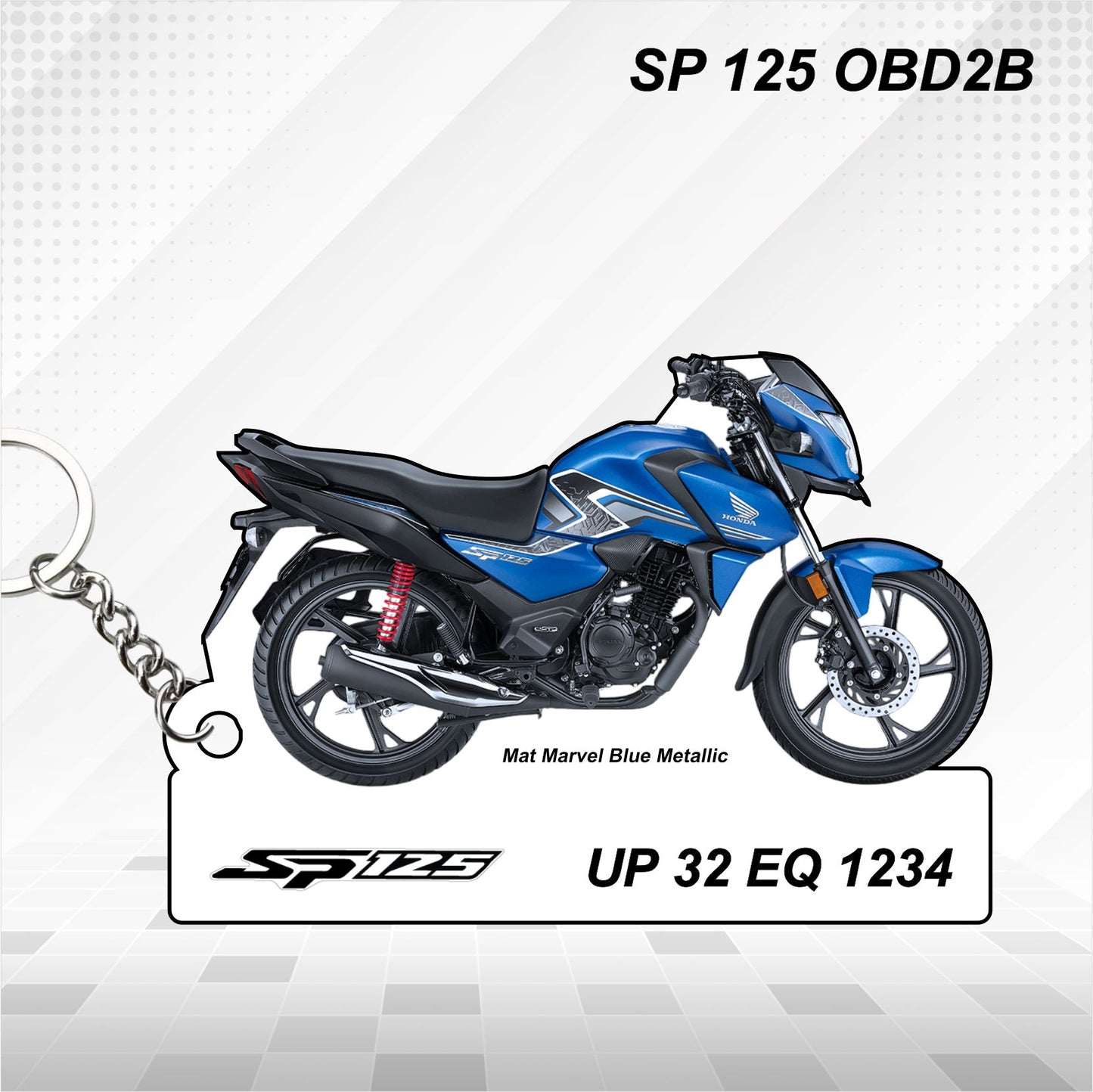 SP 125 OBD2B - Personalized Honda Keychain - Wood, Acrylic, Metal Printed