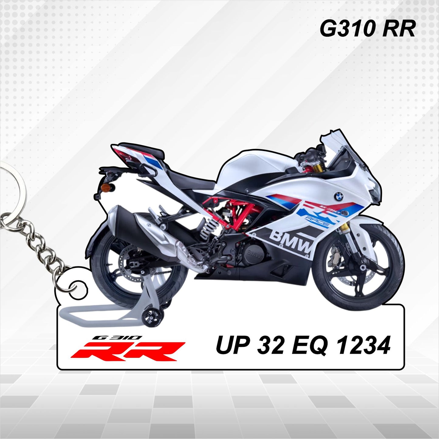 G310 RR - Personalized BMW Keychain - Wood, Acrylic, Metal Printed, Lanyard
