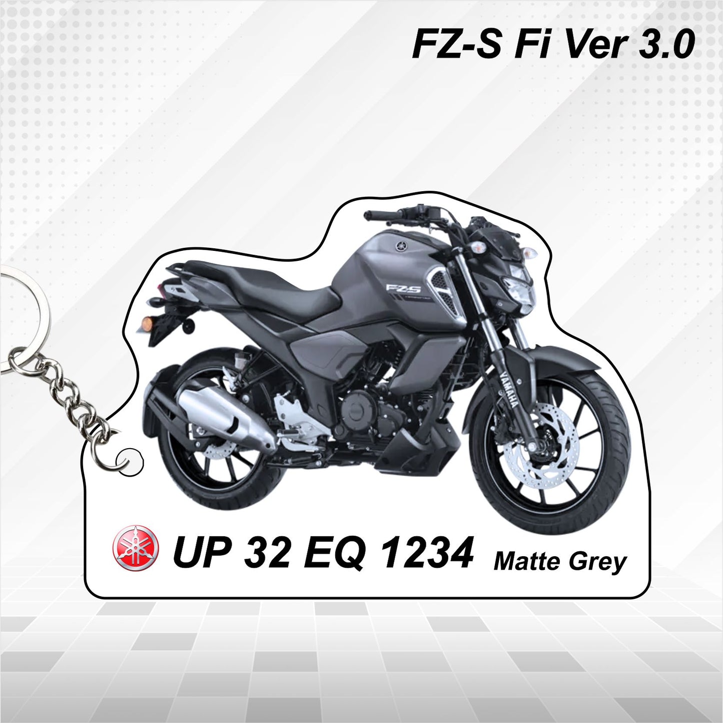 FZ-S Fi Ver 3.0 - Personalized Yamaha Keychain  - Wood, Acrylic, Metal Printed
