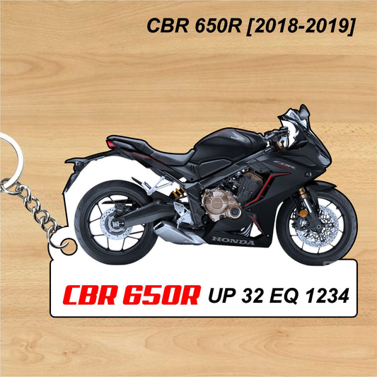 CBR 650R [2018-2019] - Personalized Honda Keychain - Wood, Acrylic, Metal Printed