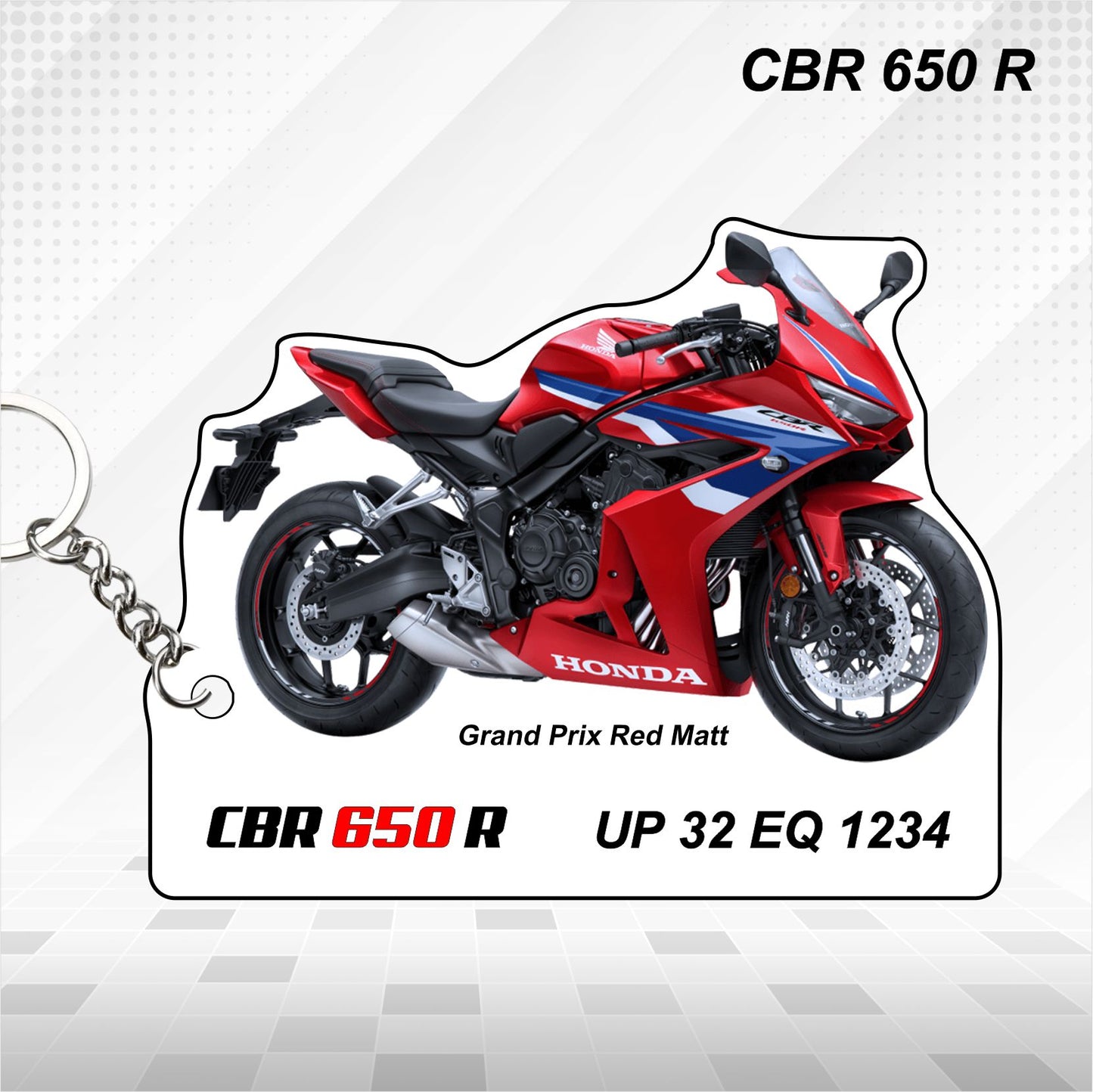 CBR 650 R - Personalized Honda Keychain - Wood, Acrylic, Metal Printed