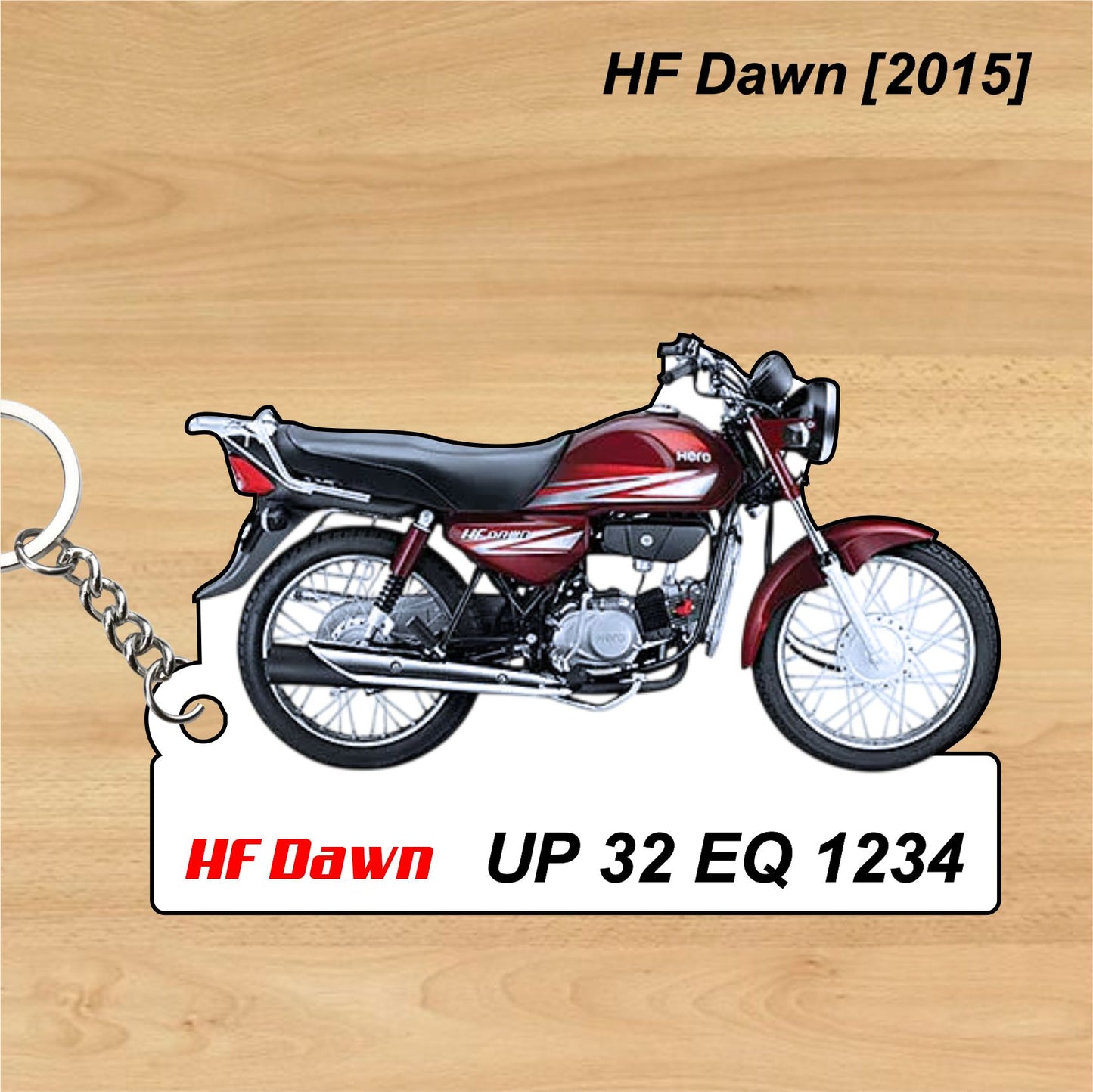 HF Dawn [2015] - Personalized Hero Keychain - Wood, Acrylic, Metal Printed