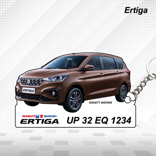 Ertiga - Personalized  Maruti Suzuki Keychain - Wood, Acrylic, Metal Printed