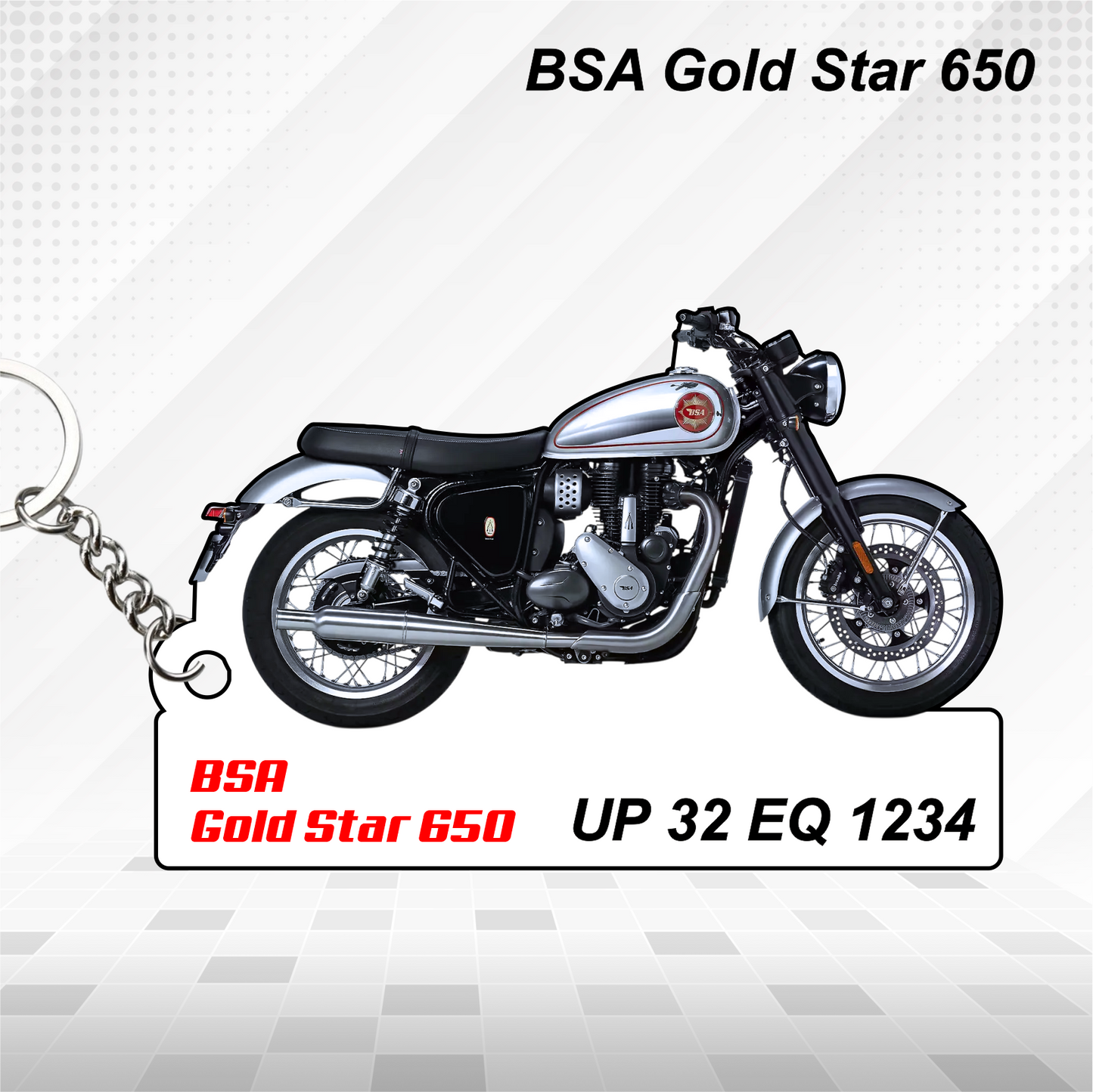 BSA Bikes - All Models - Personalized BSA Printed Keychain
