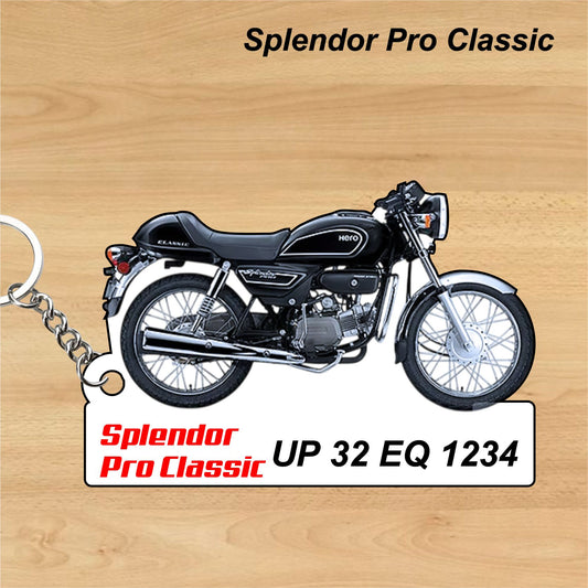 Splendor Pro Classic - Personalized Hero Keychain - Wood, Acrylic, Metal Printed