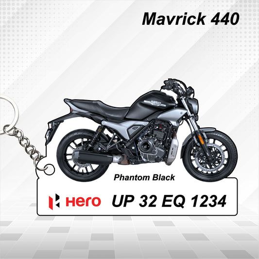 Hero Mavrick 440cc - Personalized Hero Keychain - Wood, Acrylic, Metal Printed