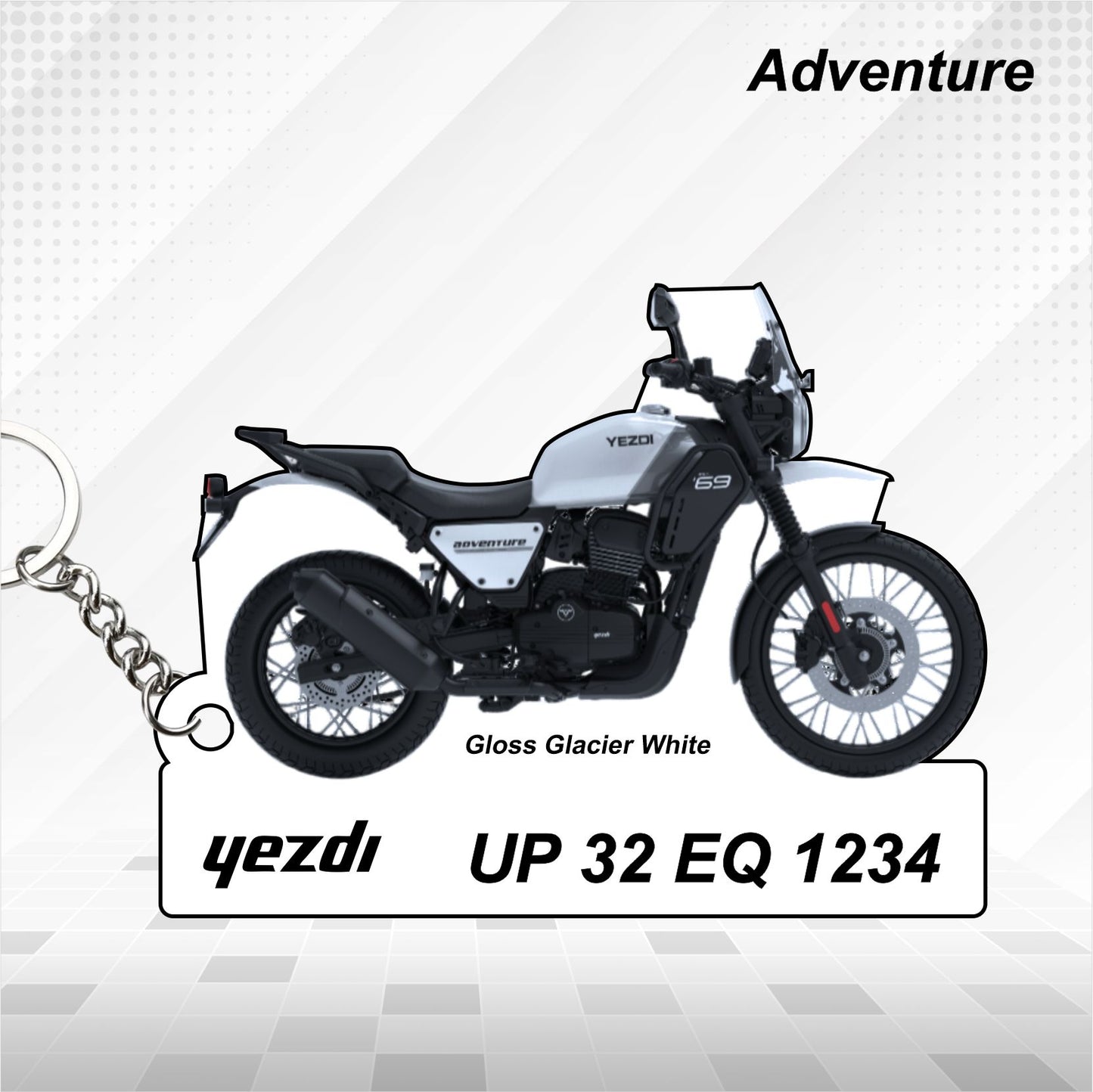 Yezdi Adventure - Personalized Jawa Keychain - Wood, Acrylic, Metal Printed