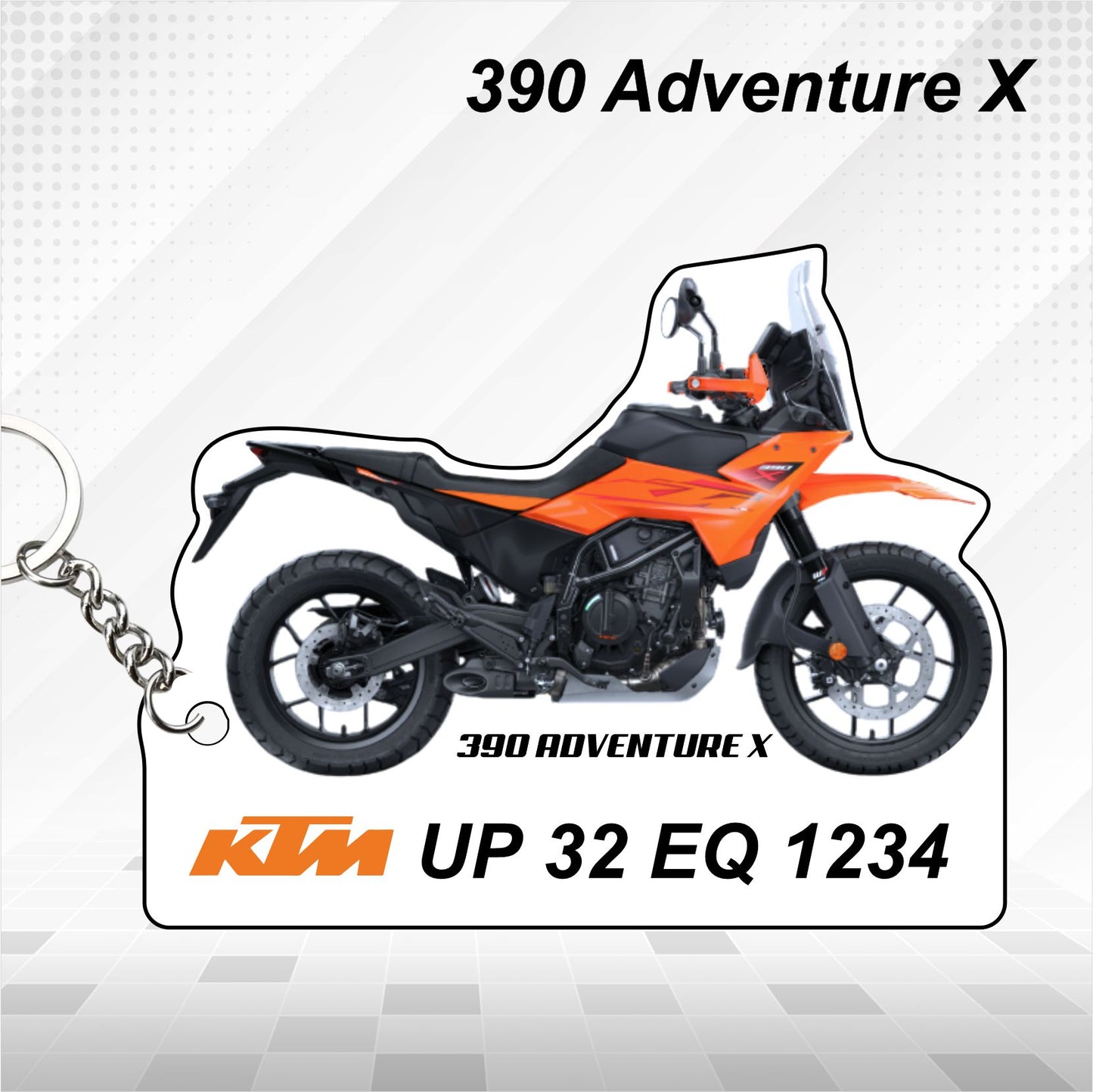 KTM 390 Adventure X - Personalized KTM Keychain - Wood, Acrylic, Metal Printed