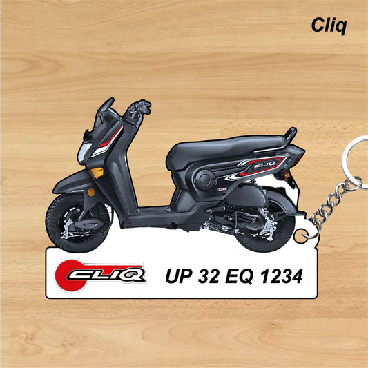Cliq - Personalized Honda Keychain - Wood, Acrylic, Metal Printed