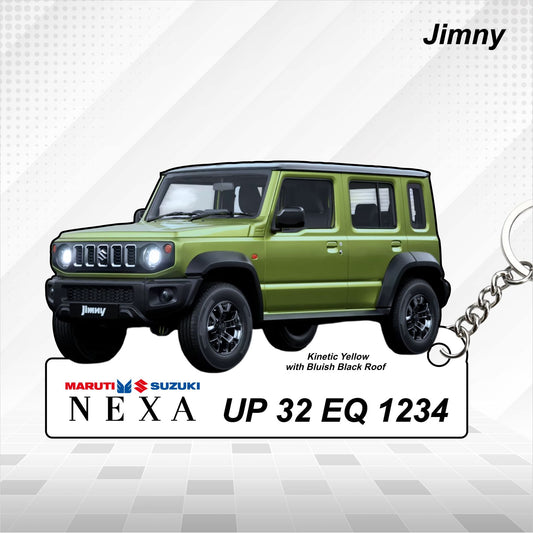 Jimny - Personalized  Maruti Suzuki Nexa Keychain - Wood, Acrylic, Metal Printed