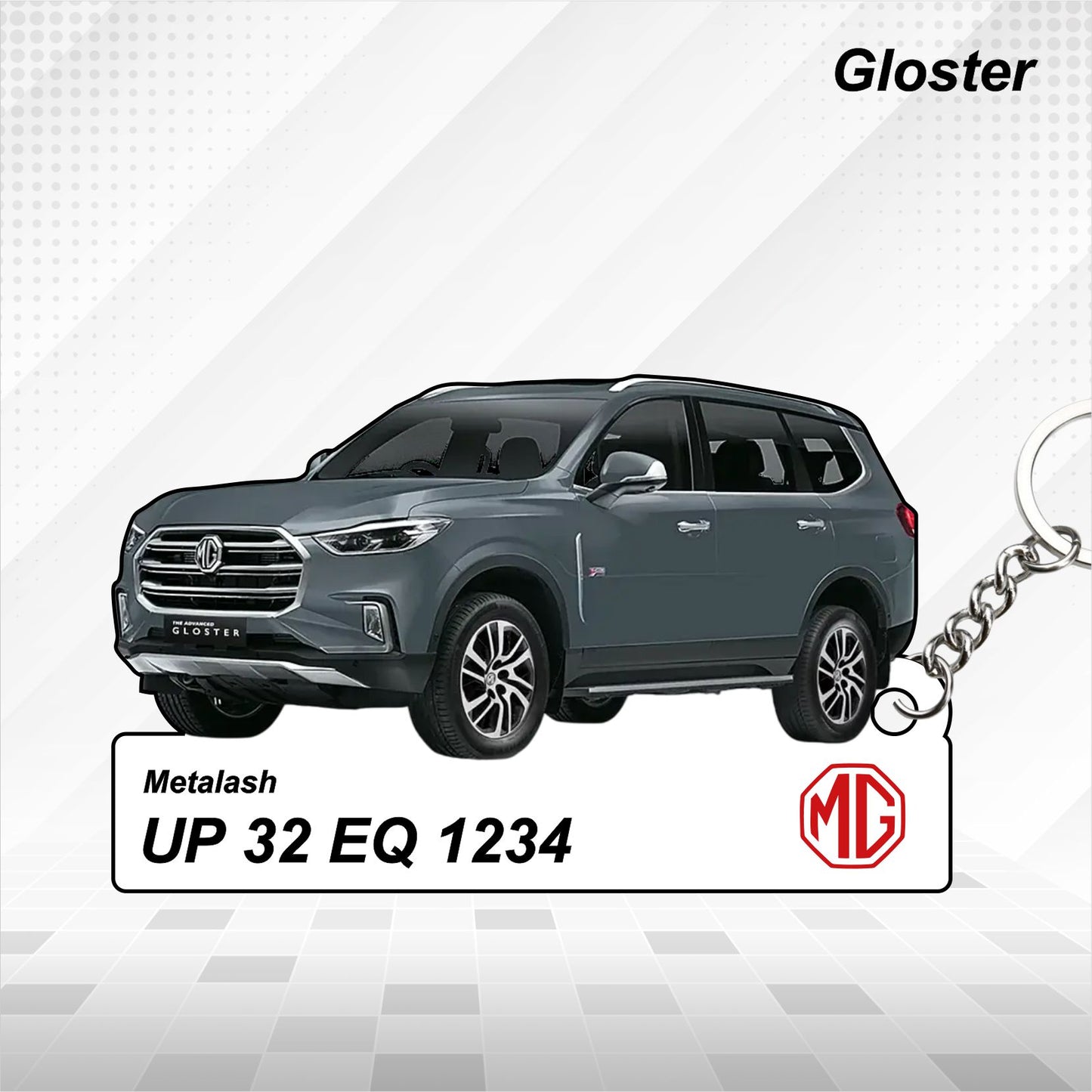 Gloster - Personalized MG Car Keychain - Wood, Acrylic, Metal Printed