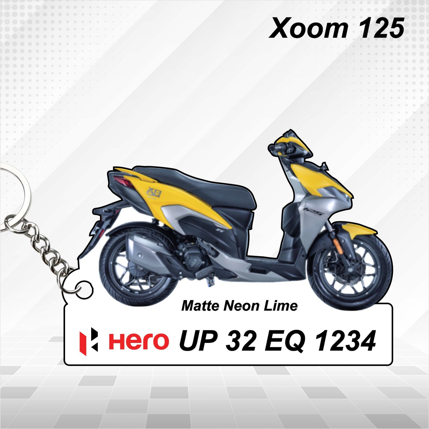 Hero Xoom 125 - Personalized Hero Keychain - Wood, Acrylic, Metal Printed