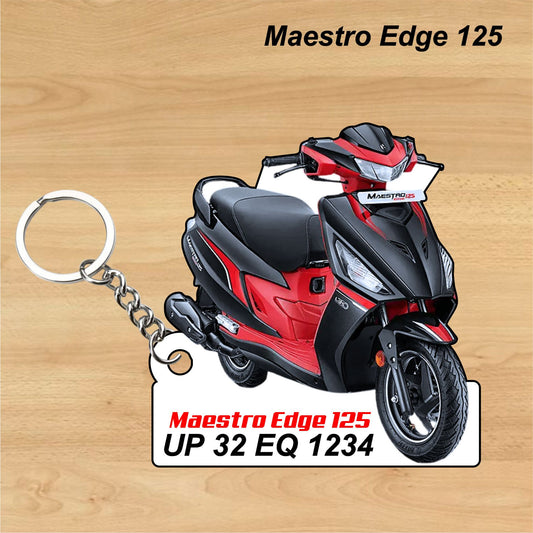Maestro Edge 125 - Personalized Hero Keychain - Wood, Acrylic, Metal Printed