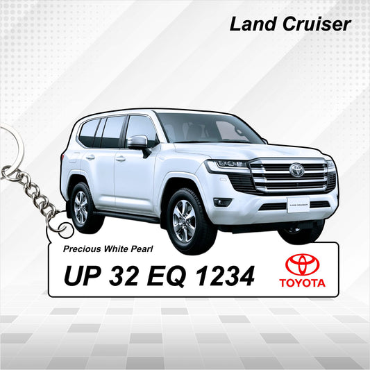 Land Cruiser 300 - Personalized Toyota Keychain - Wood, Acrylic, Metal Printed