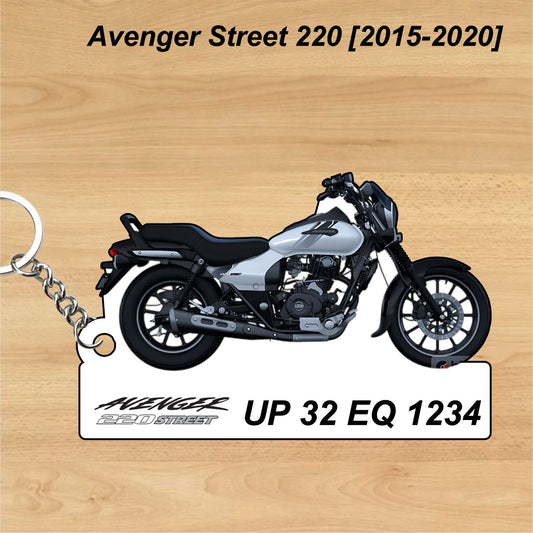 Avenger Street 220 [2015-2020] - Personalized Bajaj Keychain - Wood, Acrylic, Metal Printed