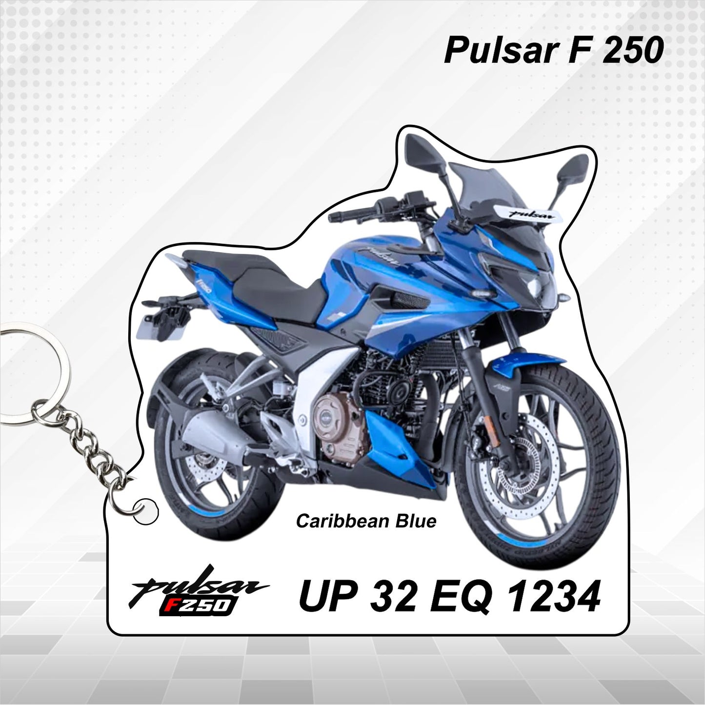 Pulsar F250 - Personalized Bajaj Keychain - Wood, Acrylic, Metal Printed