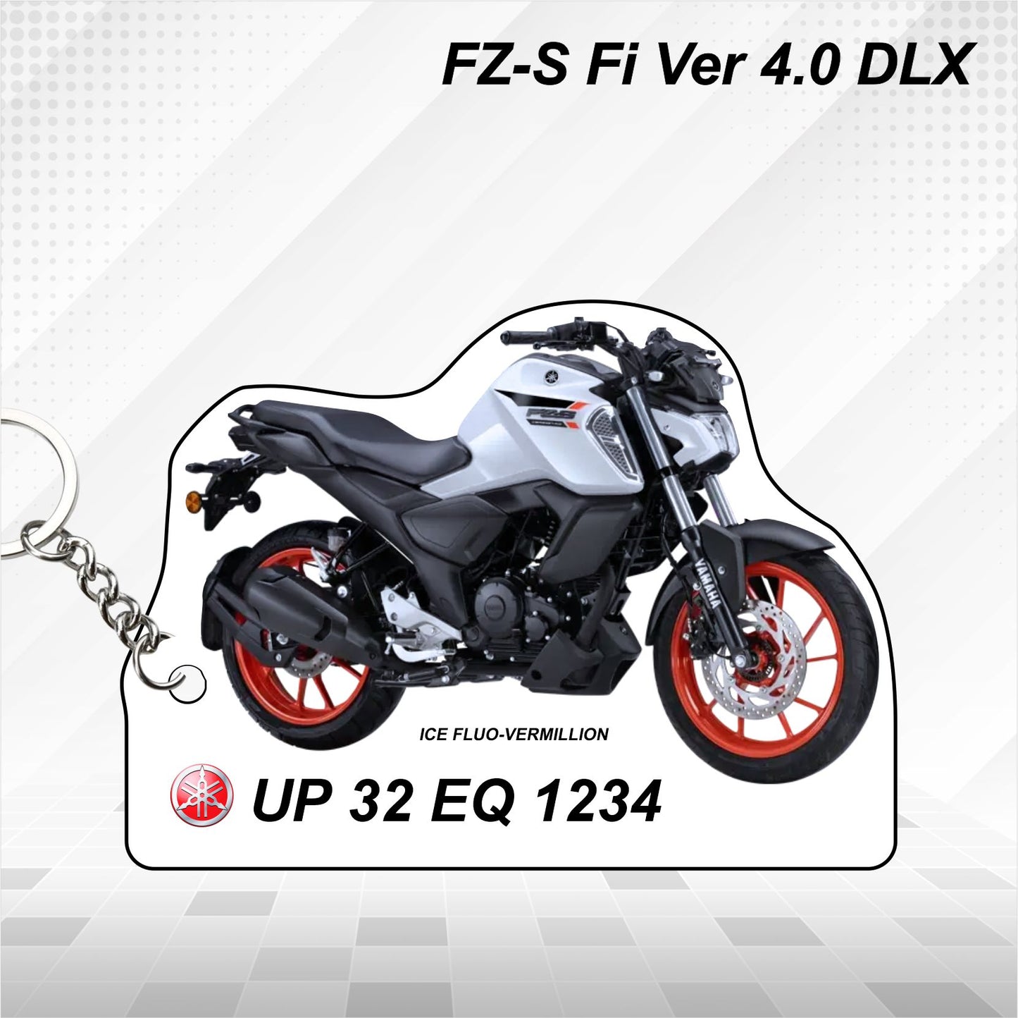 FZ-S Fi Ver 4.0 DLX - Personalized Yamaha Keychain  - Wood, Acrylic, Metal Printed