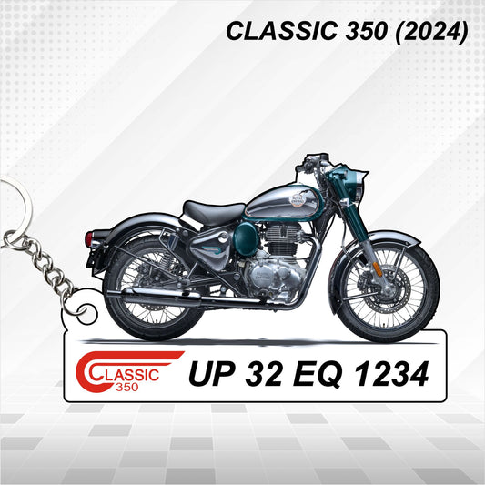 Classic 350 - Personalized Royal Enfield Printed Keychain
