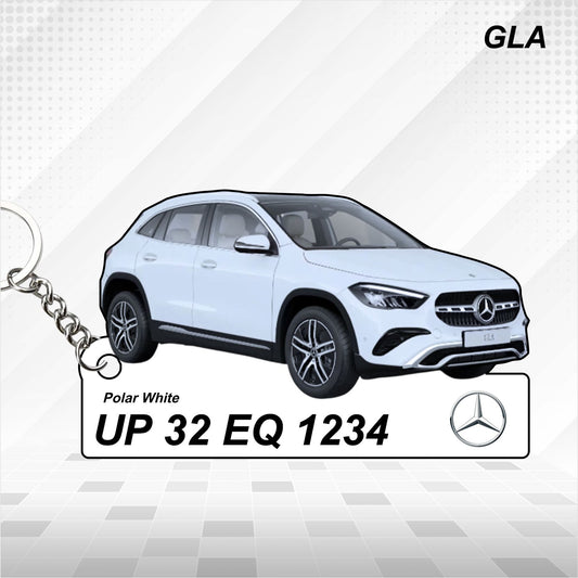 GLA - Personalized Mercedes-Benz Car Keychain - Wood, Acrylic, Metal Printed