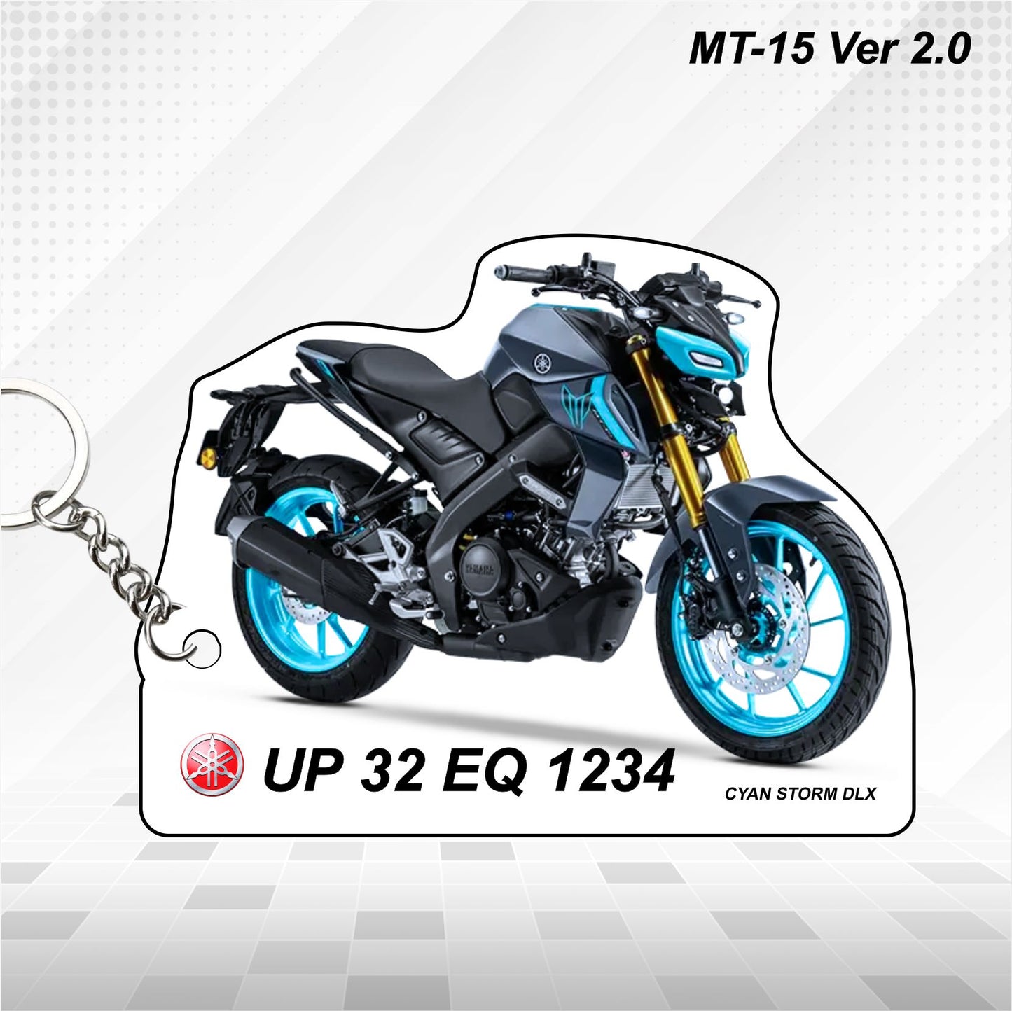MT 15 V2 - Personalized Yamaha Keychain - Wood, Acrylic, Metal Printed