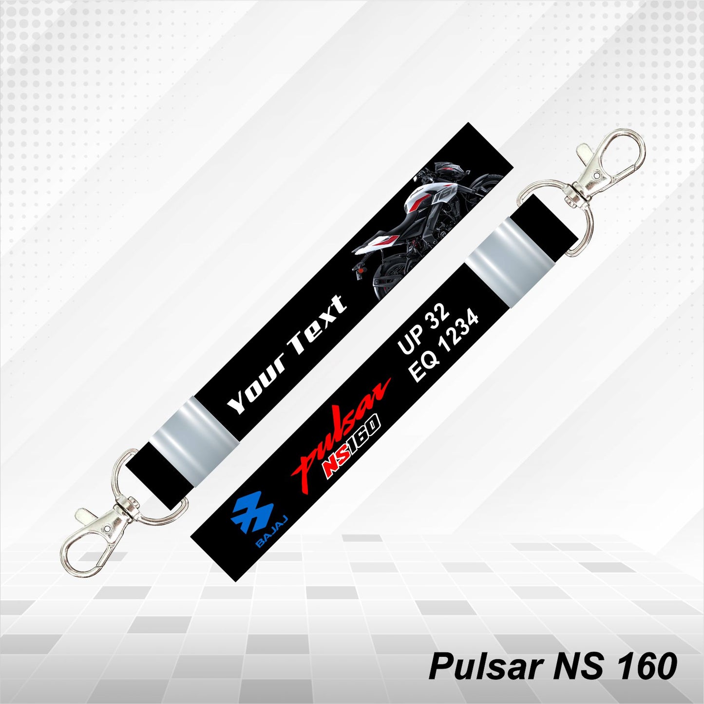 Pulsar NS 160 - Personalized Bajaj Keychain - Wood, Acrylic, Metal Printed