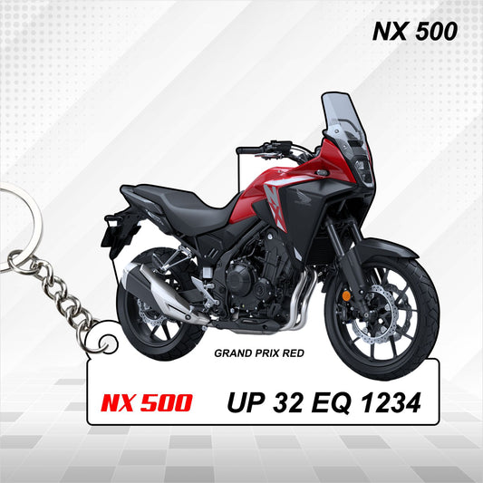 NX 500 - Personalized Honda Keychain - Wood, Acrylic, Metal Printed