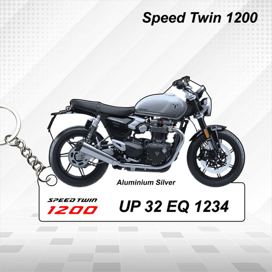 Speed Twin 1200 - Personalized Triumph Keychain - Wood, Acrylic, Metal Printed, Lanyard