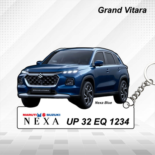 Grand Vitara - Personalized  Maruti Suzuki Nexa Keychain - Wood, Acrylic, Metal Printed