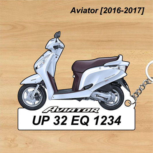 Aviator [2016-2017] - Personalized Honda Keychain - Wood, Acrylic, Metal Printed