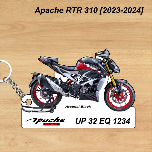 Apache RTR 310 [2023-2024] - Personalized TVS Keychain - Wood, Acrylic, Metal Printed