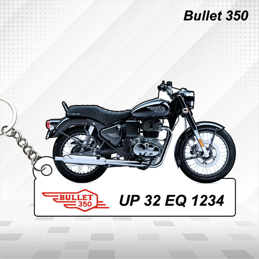 Bullet 350 - Personalized Royal Enfield Printed Keychain