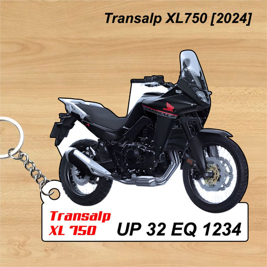 Transalp XL750 [2024] - Personalized Honda Keychain - Wood, Acrylic, Metal Printed