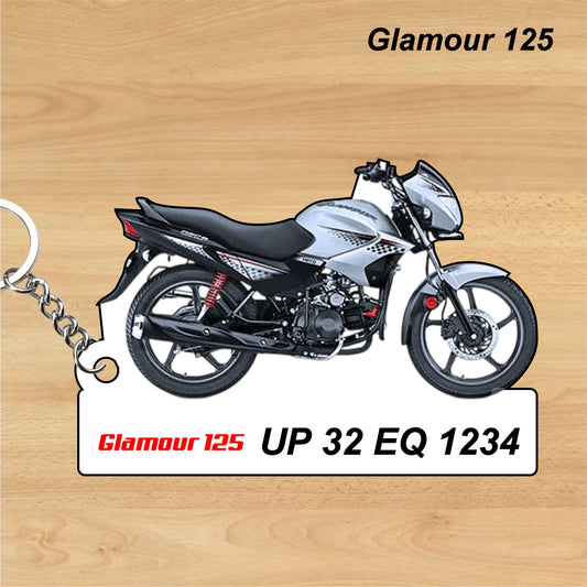 Glamour 125 - Personalized Hero Keychain - Wood, Acrylic, Metal Printed